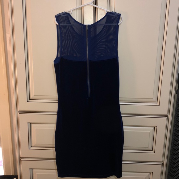 Garage Blue Velvet Dress - Picture 3 of 4